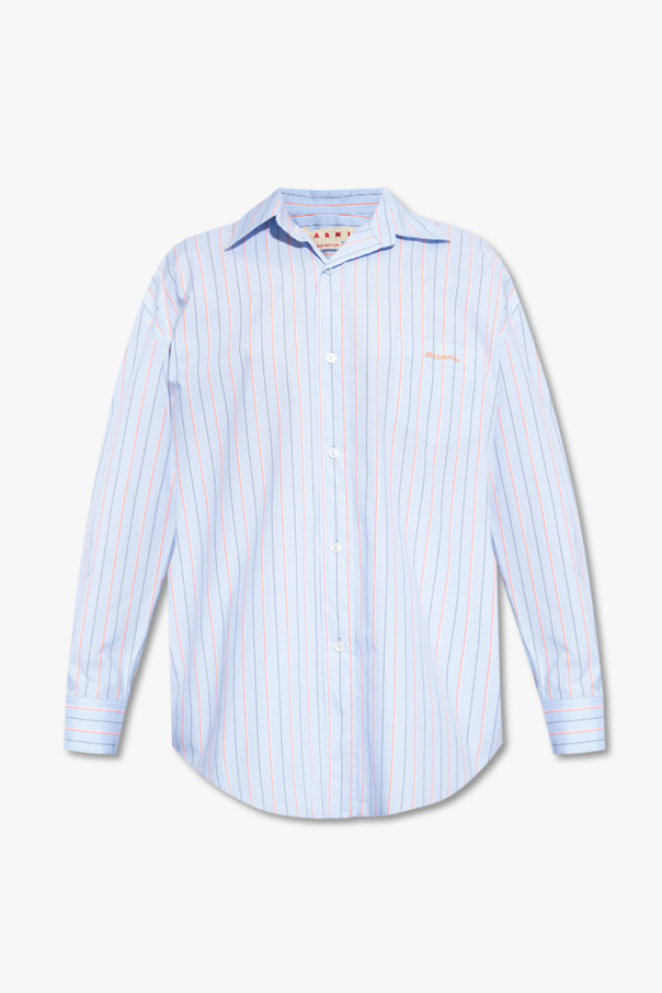Light blue Striped shirt Marni - MARNI STRAPPED POUCH
